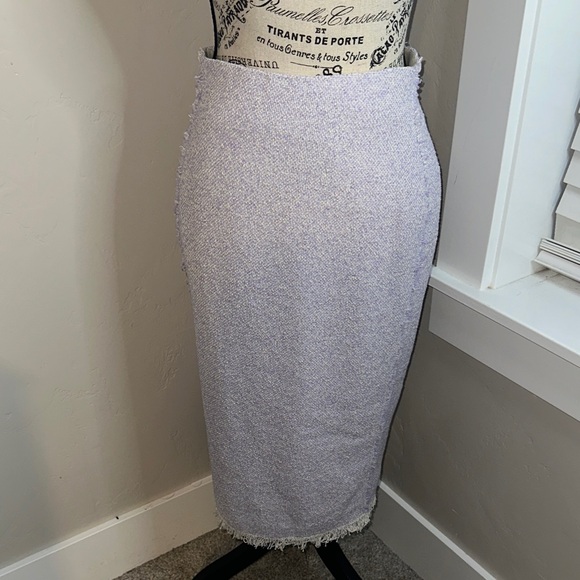 Rebecca Taylor Lilac Tweed Skirt - Picture 1 of 11